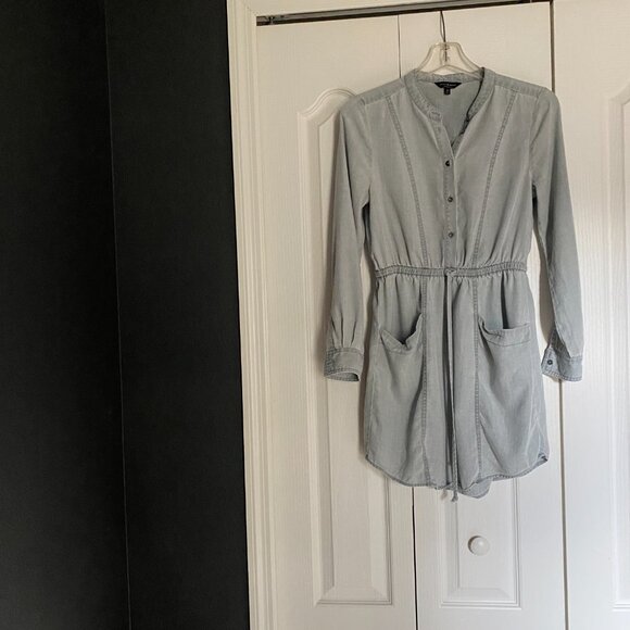 Lucky Brand Long-Sleeve Denim Dress — Wild Garden Edit (XS) - Picture 2 of 5